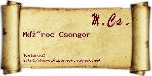 Móroc Csongor névjegykártya